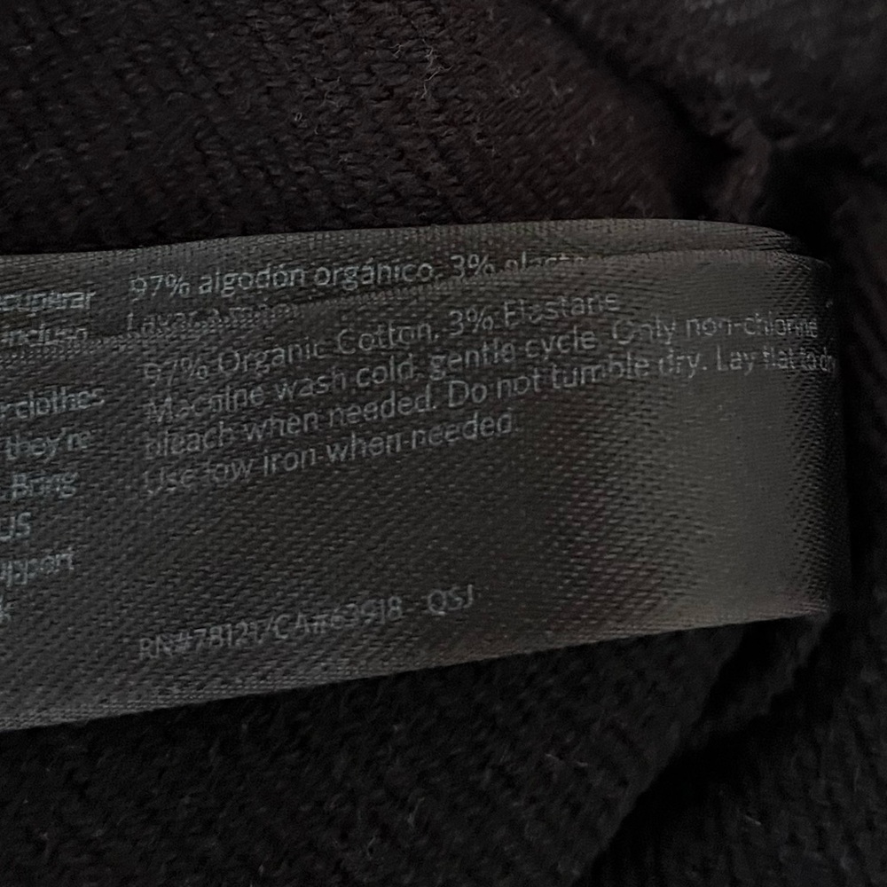 {Eileen Fisher} Organic Cotton Pull-On Tapered Leg Ankle Pants in Black - Medium - Picture 8 of 8